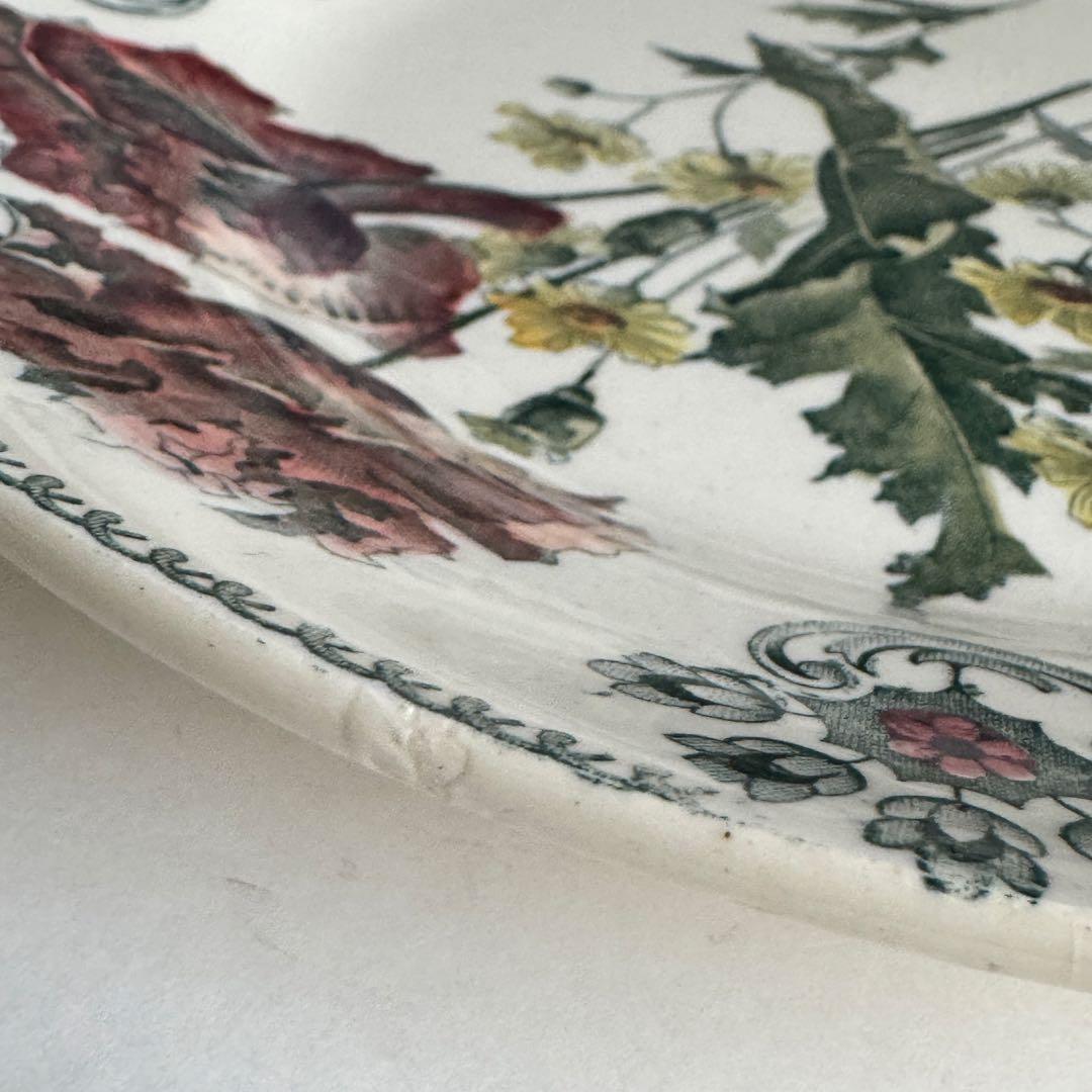 希少　美品　フランスアンティーク　ジョワジールロワ　切り花　平皿