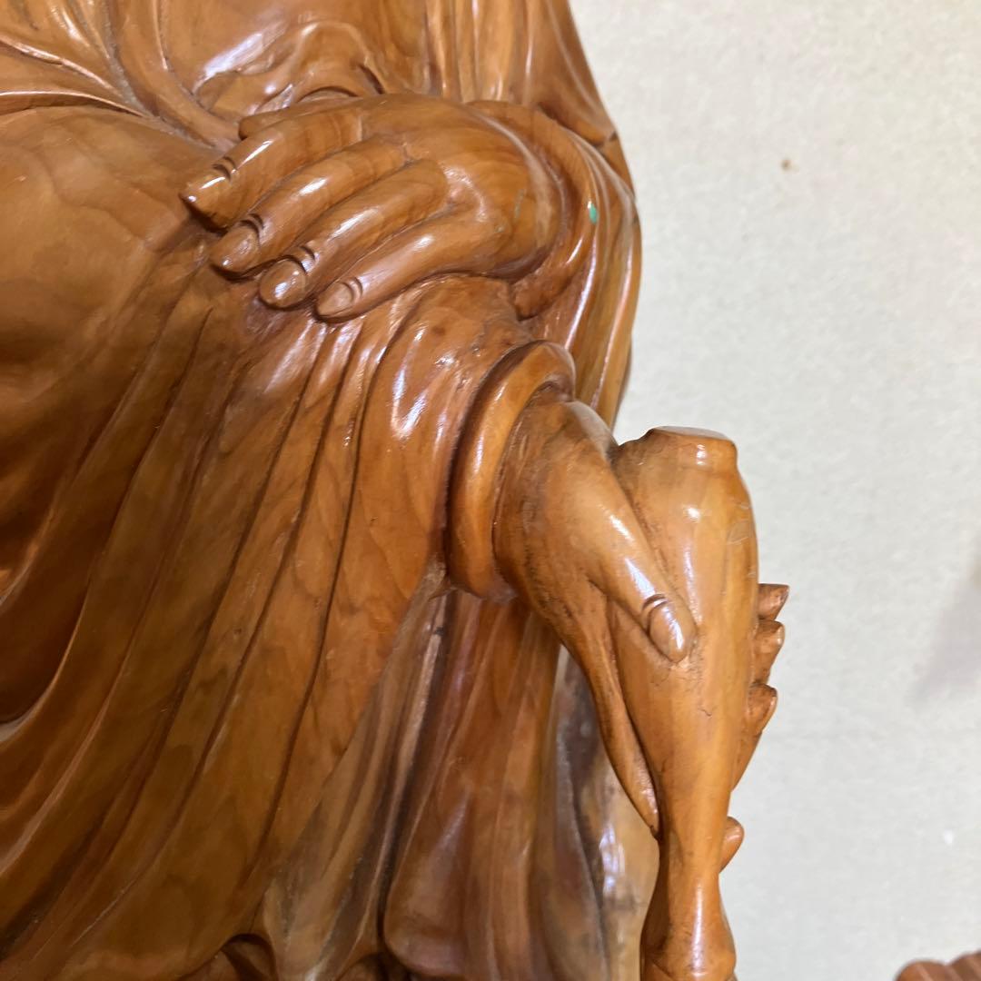 木彫　滴水観音菩薩立像