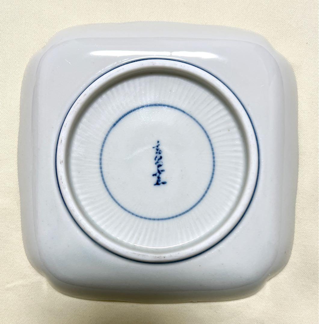 英祥窯祥瑞花鳥文＆龍峰窯山水花草人物＆洋風機関車文＆玄昌窯山水文　染付皿小鉢4個