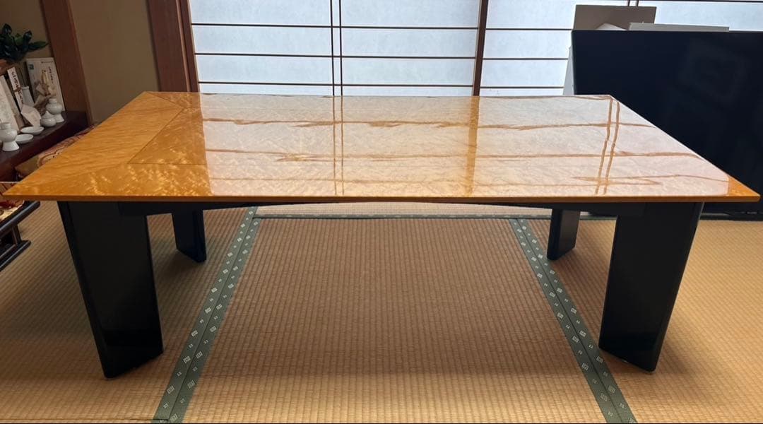 大塚家具　スプレンダーセンターテーブル　ブラック4脚