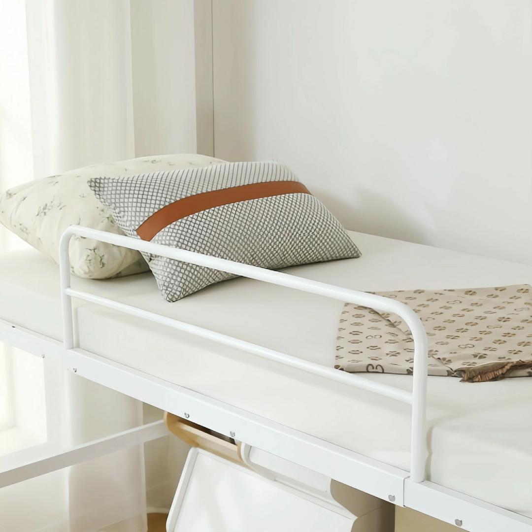 超人気！【高さ90cm】北欧風 シングルベッド 耐震 ベッド White