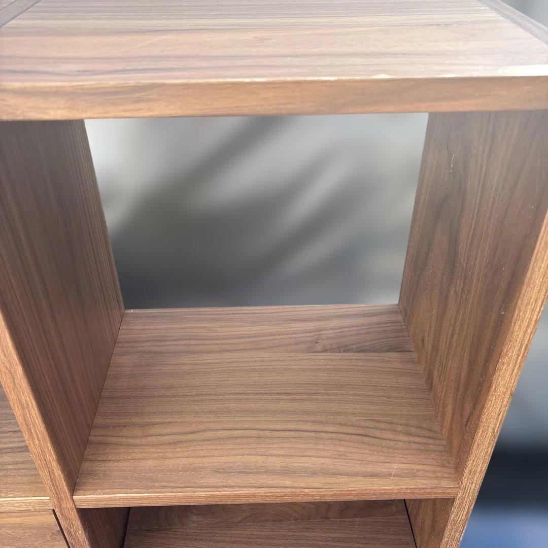 無印良品 MUJI スタッキングシェルフ ウォールナット材　引き出しユニット付き