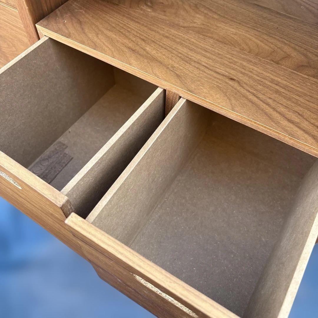 無印良品 MUJI スタッキングシェルフ ウォールナット材　引き出しユニット付き