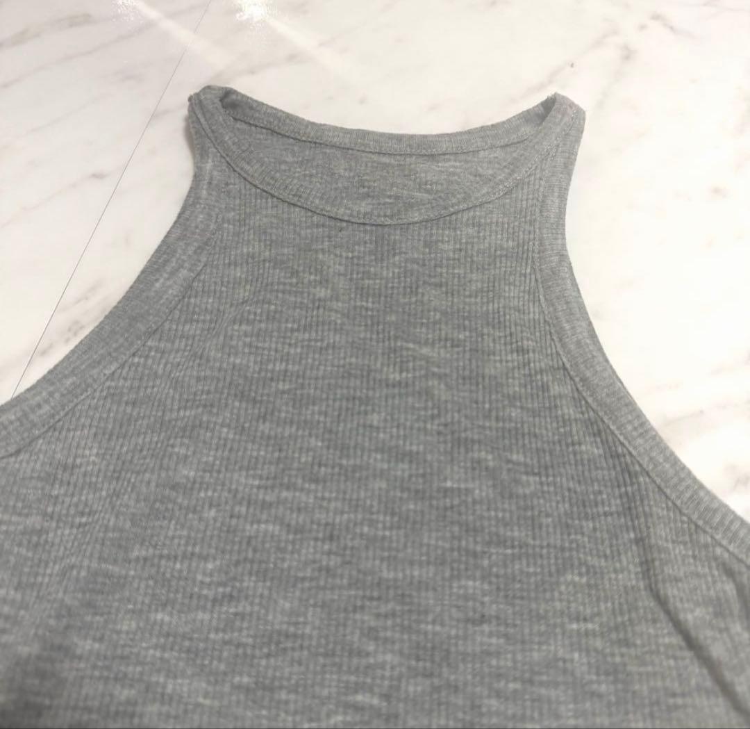 【試着のみ】2025✨️完売品シアーテレコレイヤーカットトップス シルク混 グレー