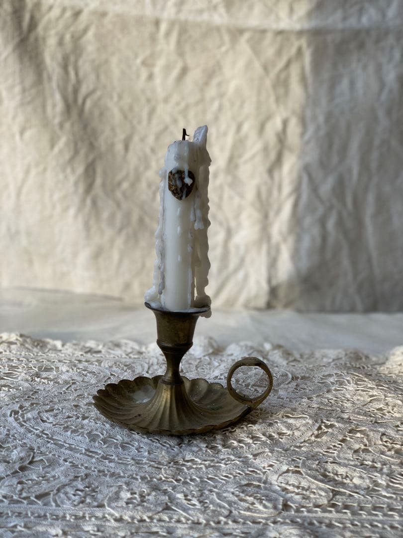 フランスアンティーク 真鍮 蝋台 キャンドルスタンド