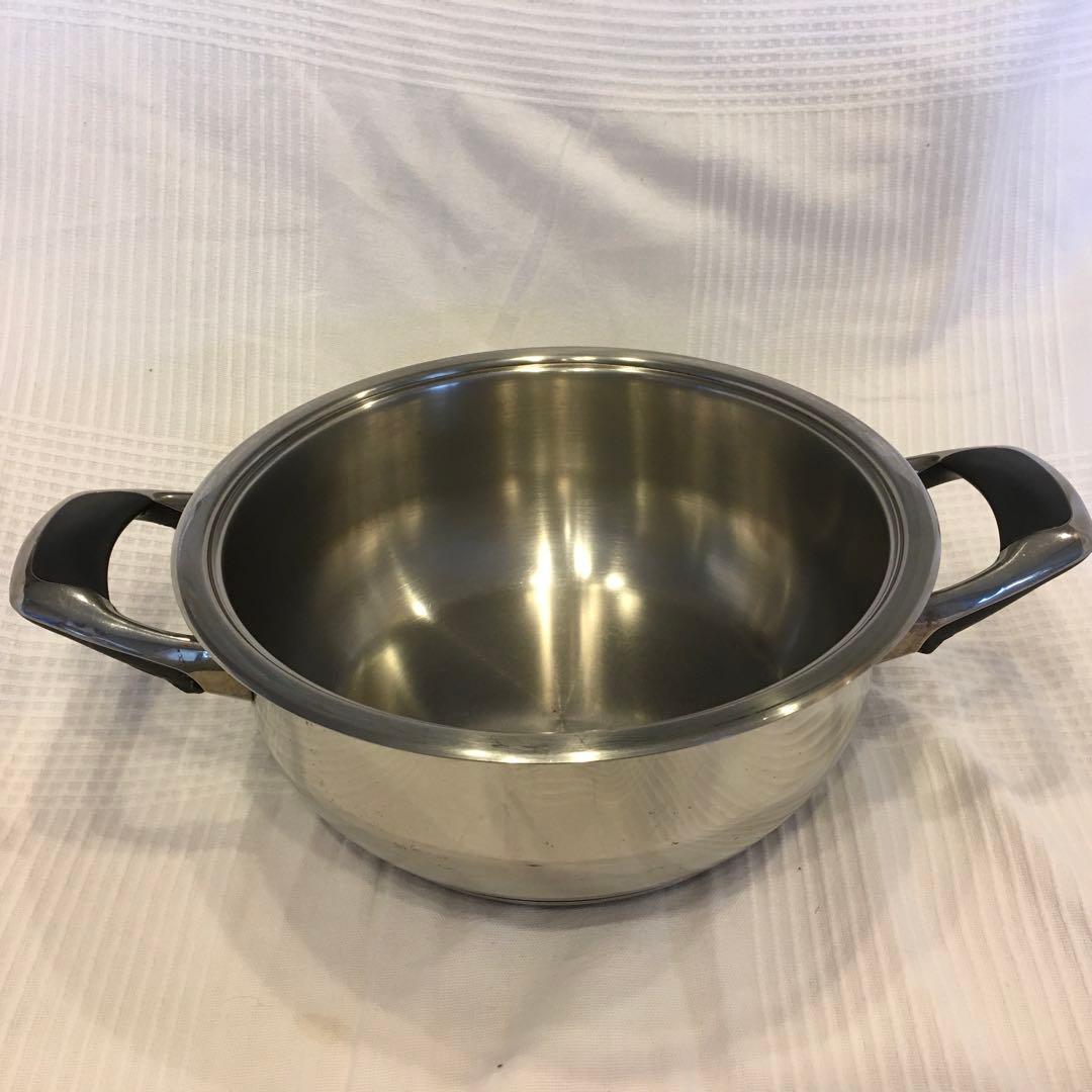 AMC ステンレス両手鍋　ステンレススチール製