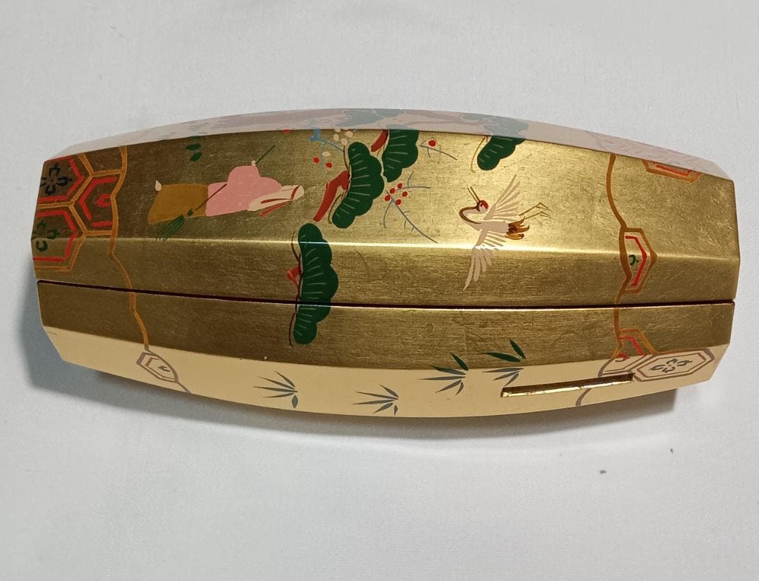 茶道具　京派塗師蒔絵師　北村葵春作　本金箔ぶりぶり香合　美品！！