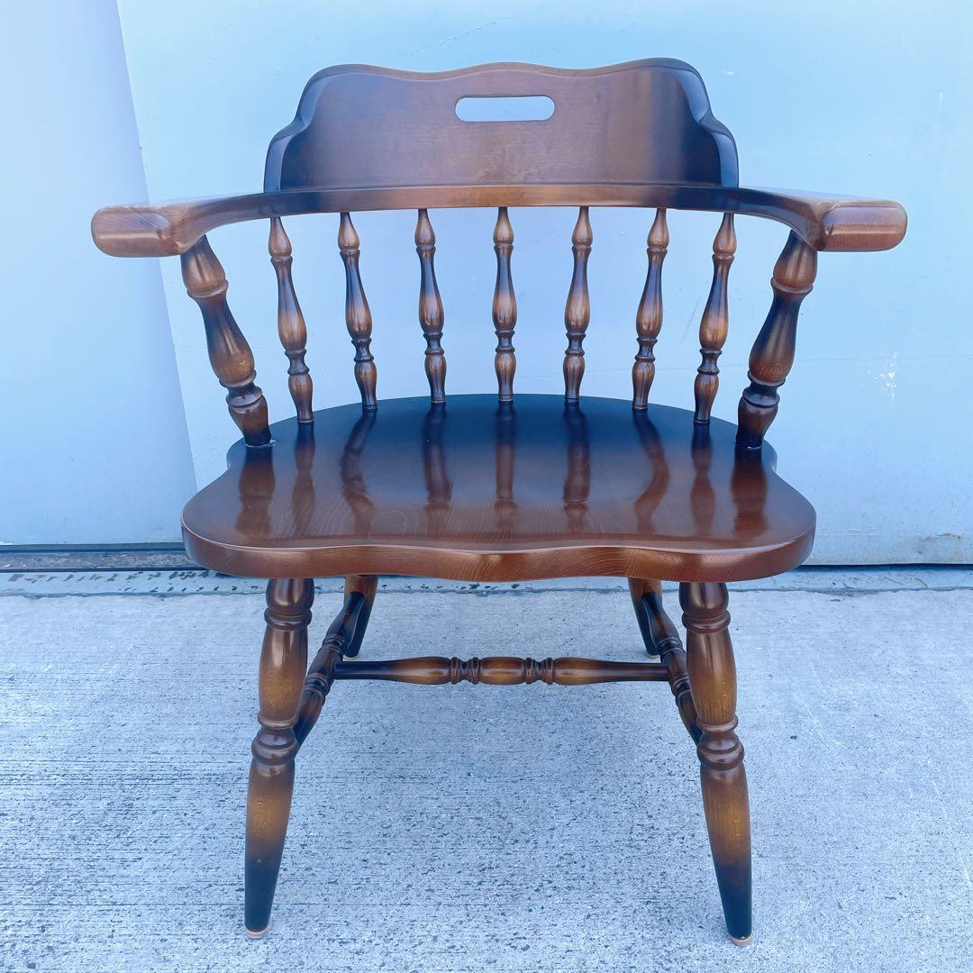 【送料込】飛騨産業 キツツキ アンティーク ウィンザーチェア アームチェア③