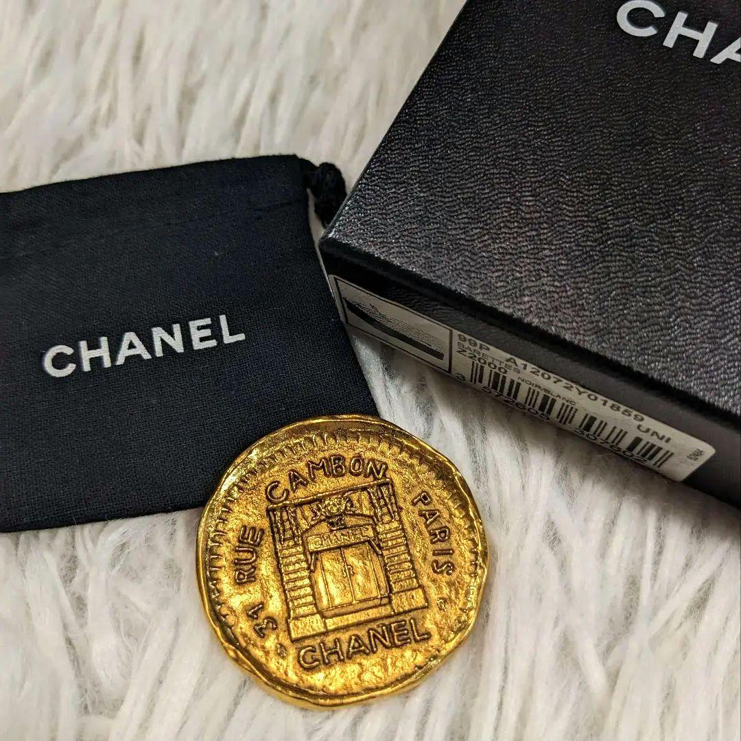 【箱・袋付き】美品　CHANEL　シャネル　ゴールドブローチ　アクセサリー