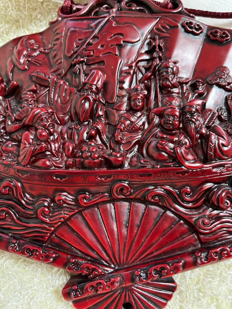 【新品未使用】寿山石　七福神　開運　幸福縁起物　幸運金運パワーストーン　幸福の石