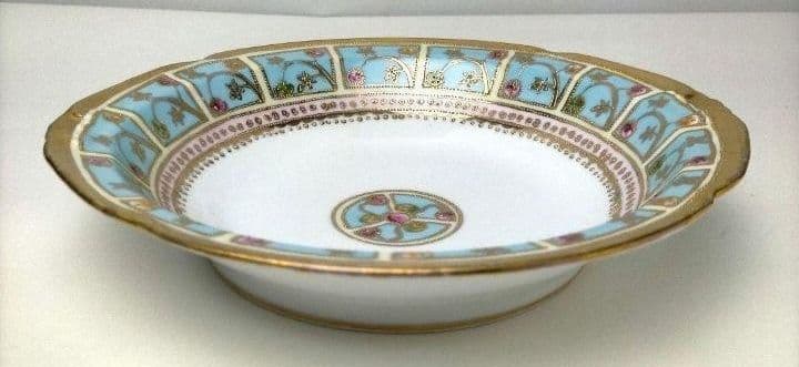 高級RC刻印★レア★美品「オールドノリタケ 金彩点盛り花絵 皿