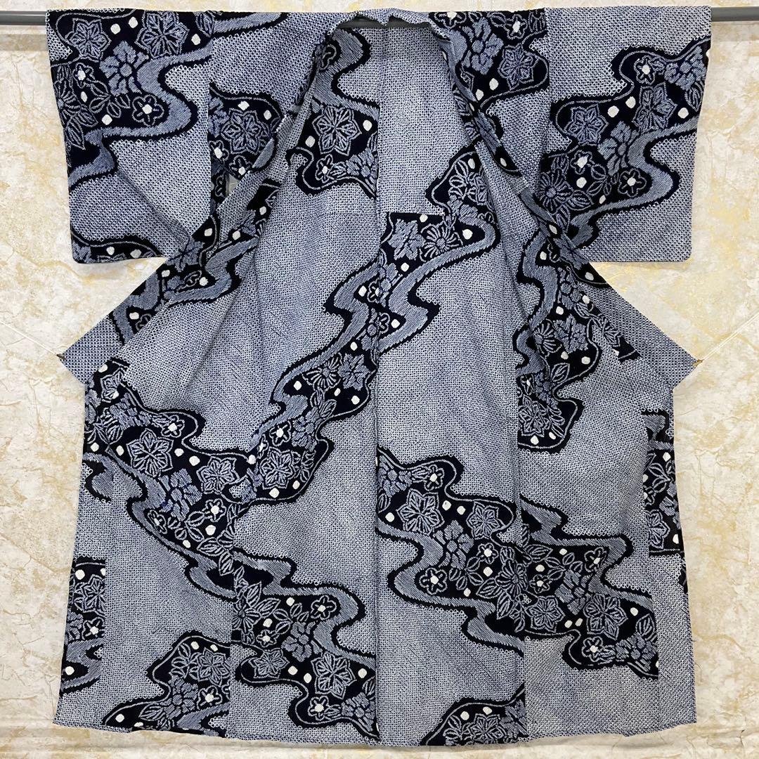 厳選◆夏物浴衣◆未使用同然◆素晴らしい三浦絞り有松絞り◆仕付◆裄64.5丈155