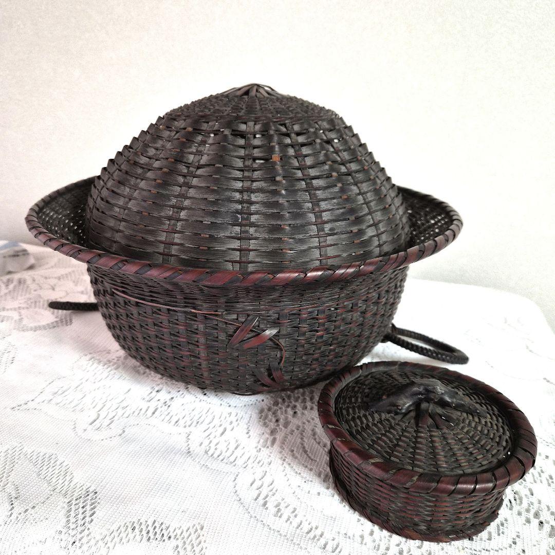 竹編み込み風炉釜