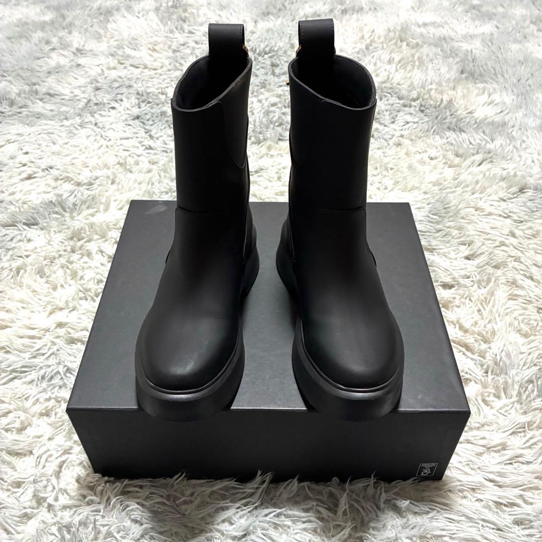 【良品】Purpred 撥水 ラバーブーツBLACK〈定価42,900円〉