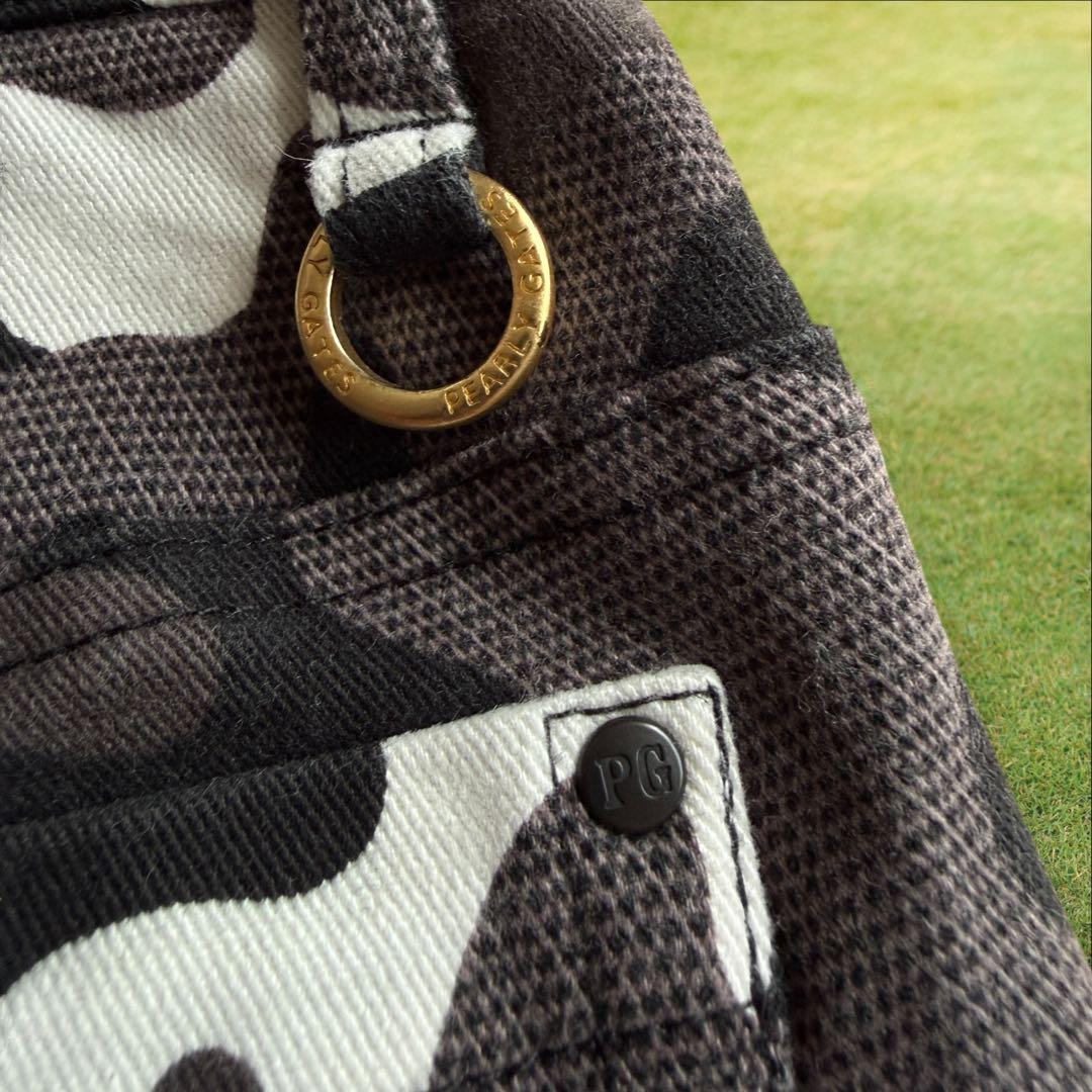 パーリーゲイツ　パンツ　迷彩　S〜M相当　白　黒　グレー　コットン素材　3