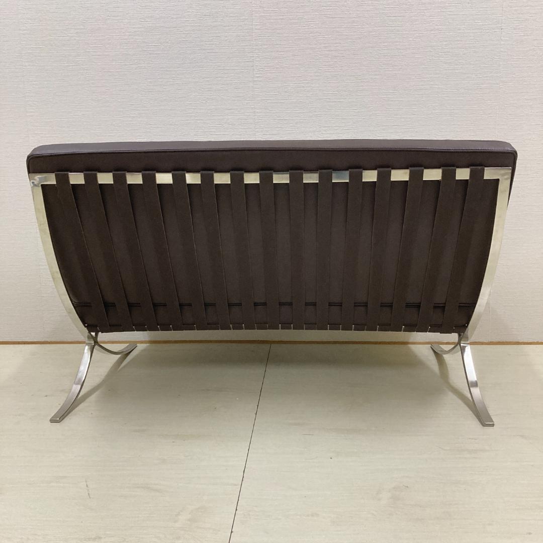 バルセロナチェア リプロダクト 革製　 2人掛け ラブソファ 　コンパクト