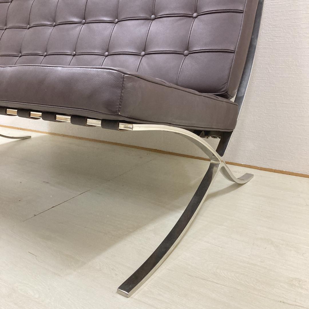 バルセロナチェア リプロダクト 革製　 2人掛け ラブソファ 　コンパクト