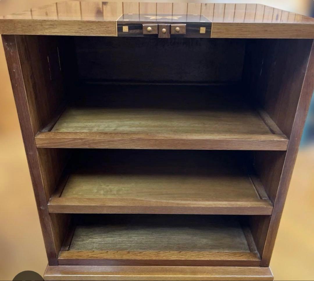 寄木箪笥　木象嵌　３段チェスト　サイドボード 整理箪笥　寄木細工　鍵付き