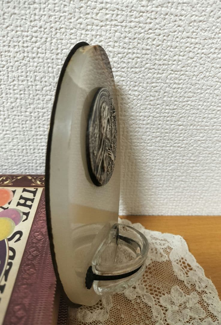 フランス ヴィンテージ 聖水盤 壁掛け 天然石 マリア様