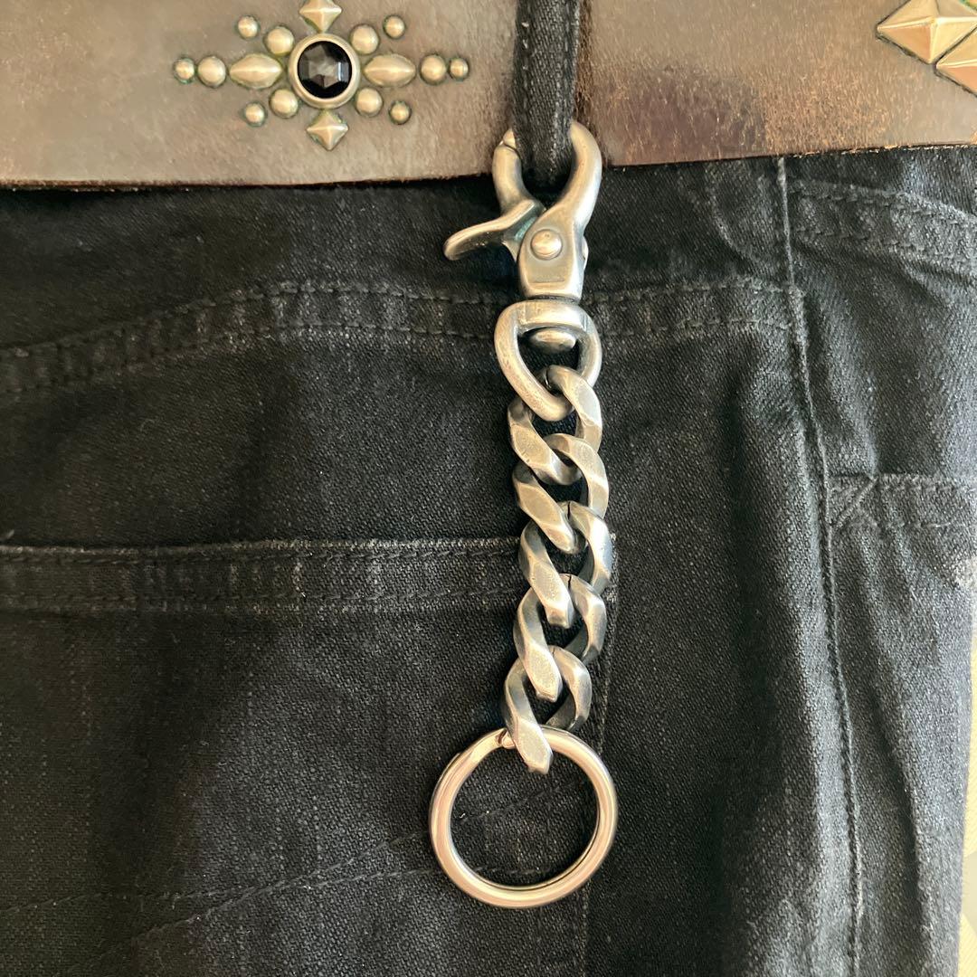 ブラス製　シルバー925メッキ　キーチェーン　新品未使用！二重キーリング付き