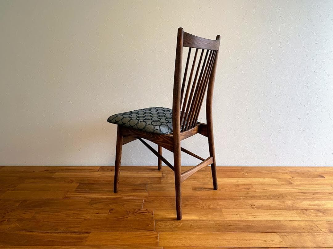 飛騨産業 70～80年代 ダイニングチェア ミナペルホネン張替済①