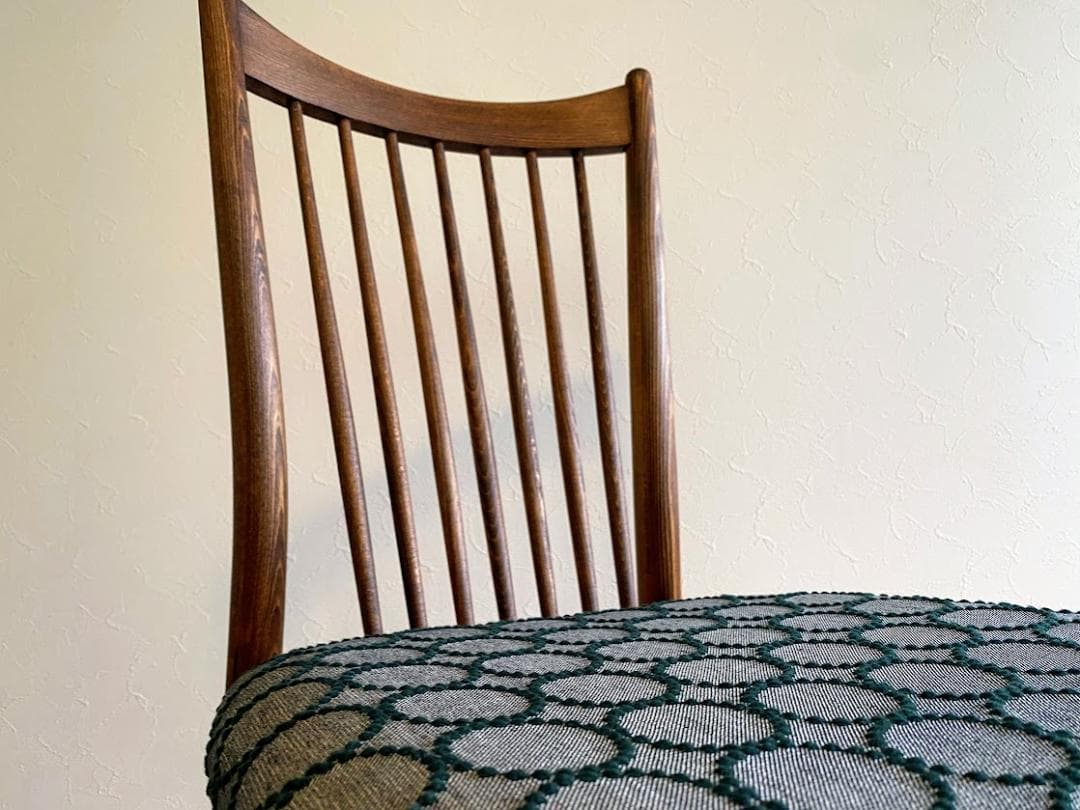 飛騨産業 70～80年代 ダイニングチェア ミナペルホネン張替済①