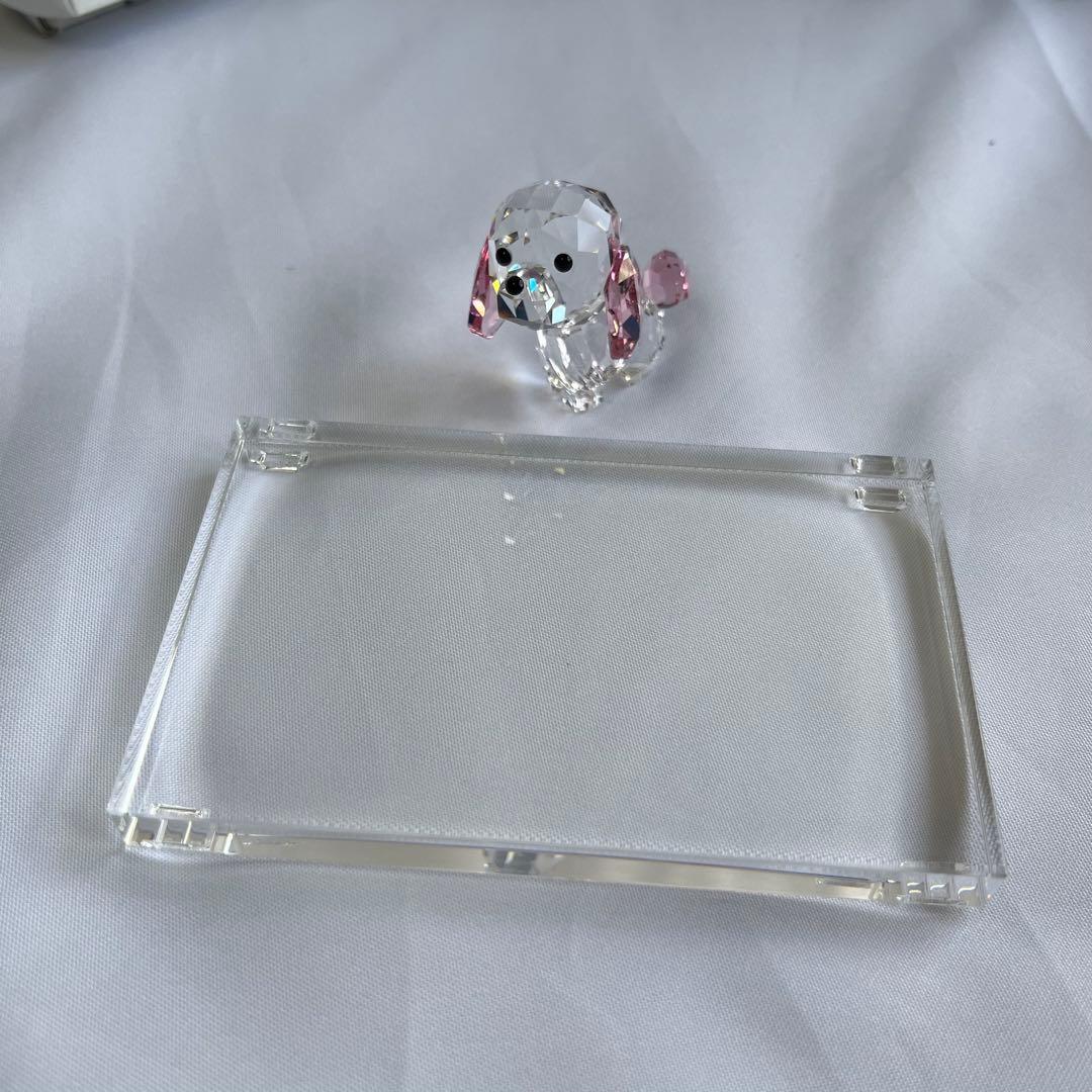 【新品未使用】スワロフスキー　パピー　ロージー　プードル　クリスタルベース付き