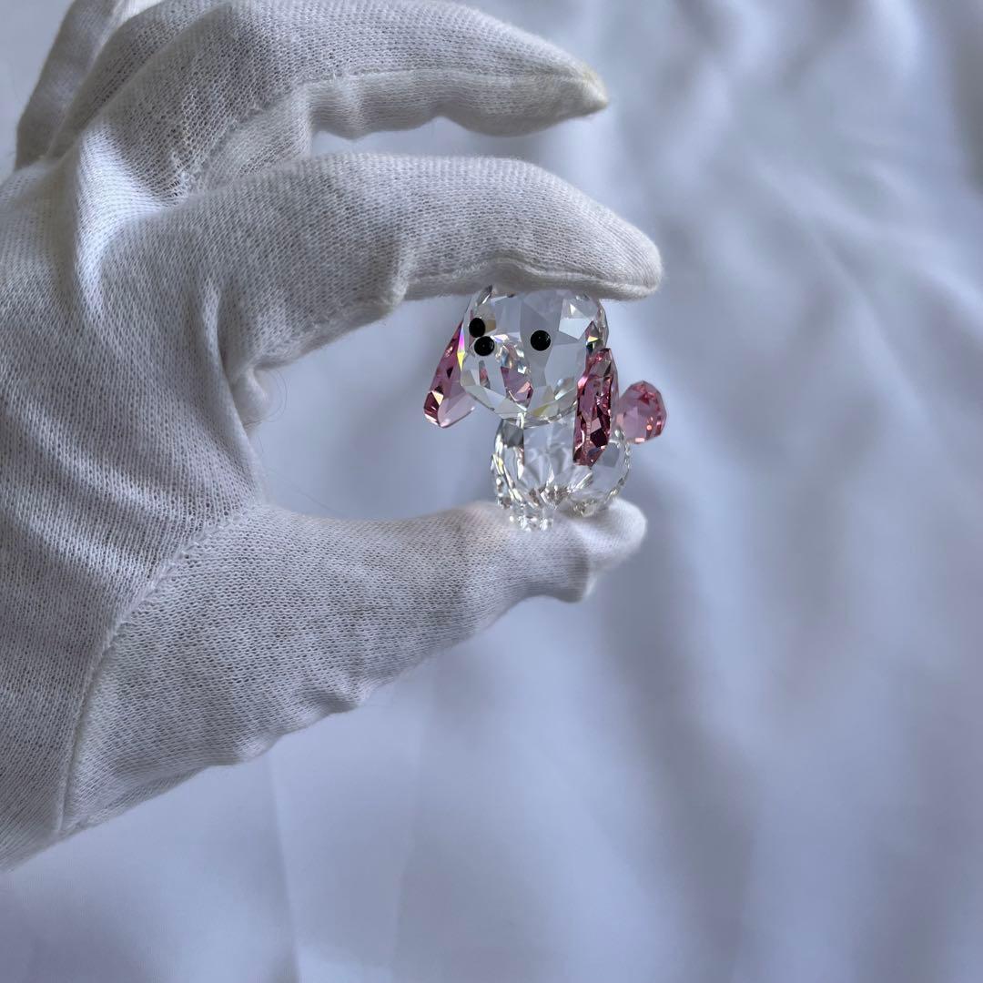 【新品未使用】スワロフスキー　パピー　ロージー　プードル　クリスタルベース付き