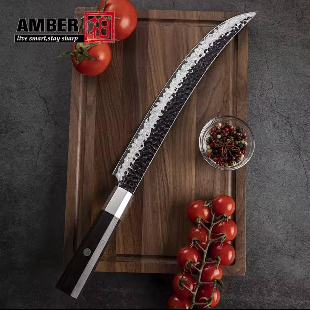 槌目黒打 67層 ダマスカスVG10 ブッチャーナイフ 黒檀八角柄