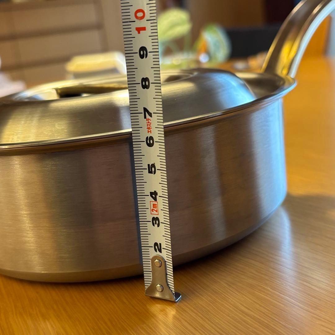 スーパーデンジ　ソースパン　片手鍋 プロ仕様　SUS444 18