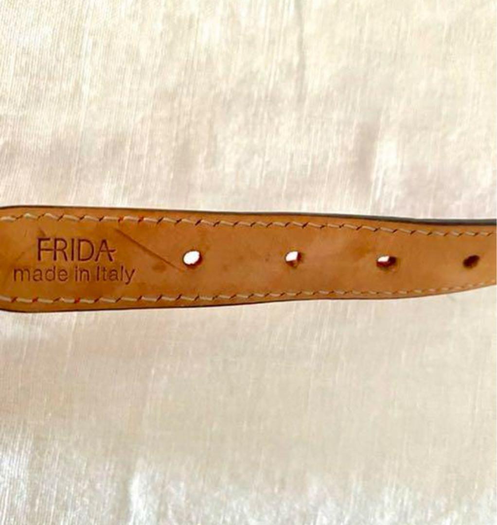 frida Firenze 犬の首輪　犬　ペット　散歩　レザー　赤
