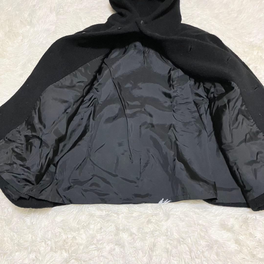 美品 ヨーガンレール フーデットコート ウール 黒 M