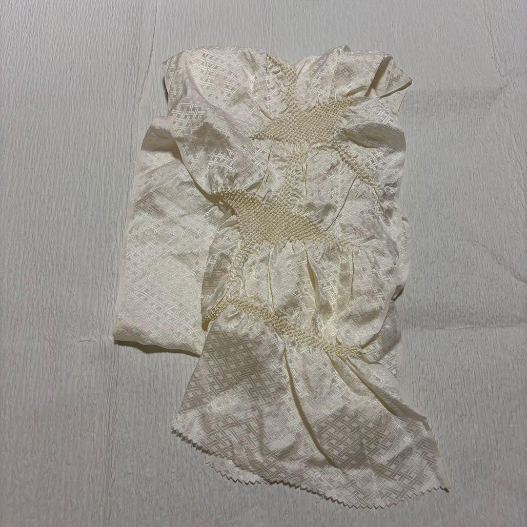 未使用近い　SOGO 美品　袷　正絹　白紬　大島　白大島　小紋　フルセット
