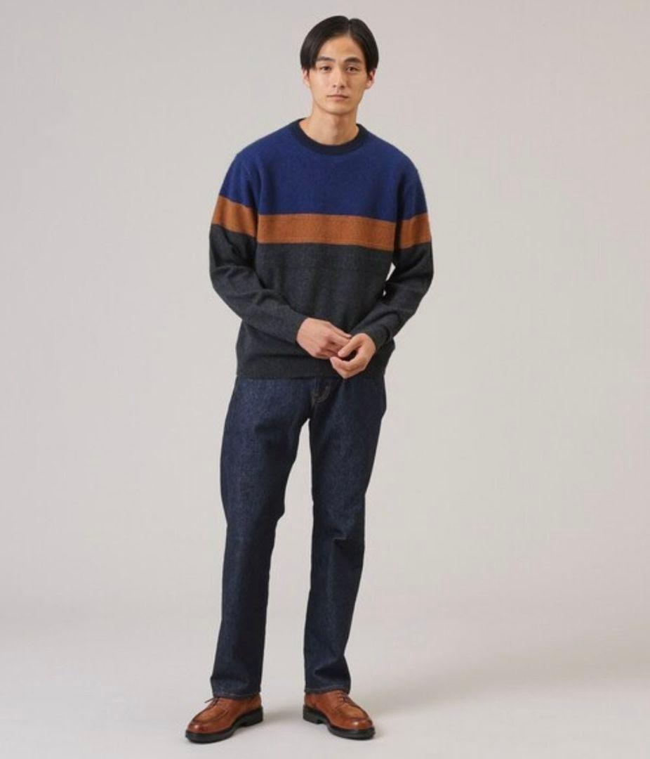 タケオキクチ　【カシミヤ】フルカシ パネル柄 ニット