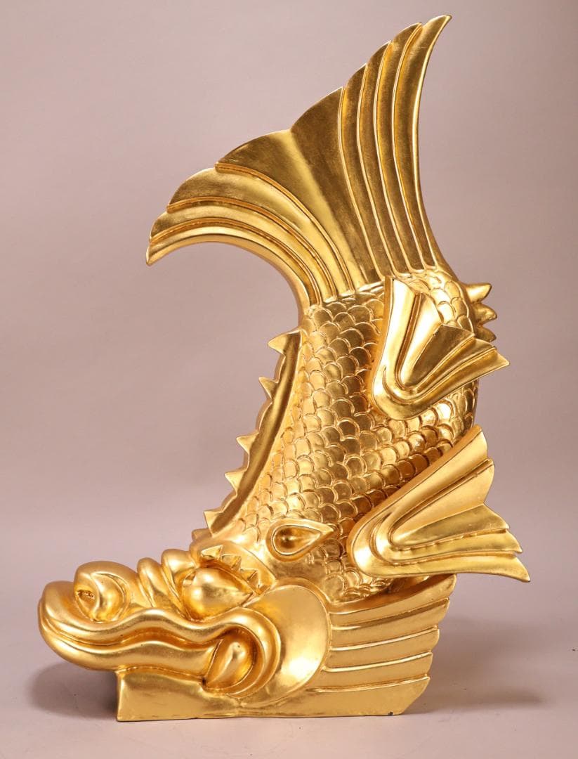 BK261　金鯱鉾　しゃちほこ　一対　鬼瓦　屋根瓦　置物　明石城　平成十二年