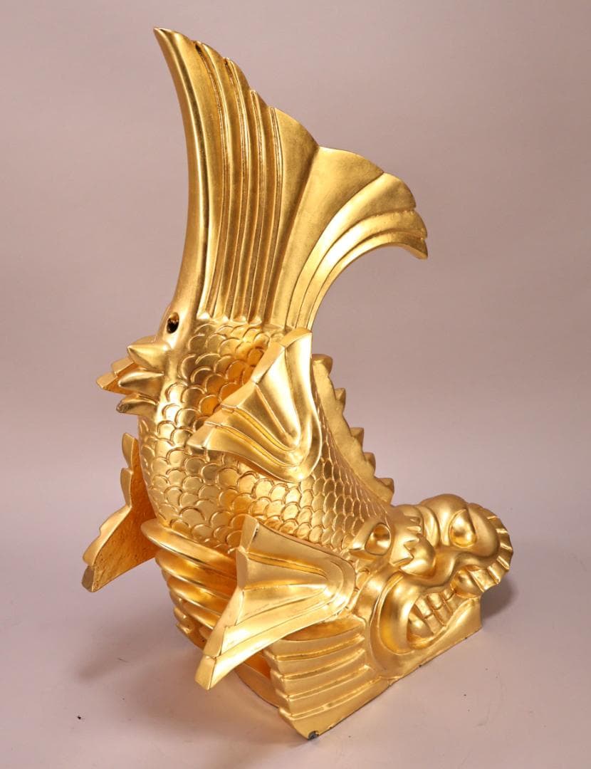 BK261　金鯱鉾　しゃちほこ　一対　鬼瓦　屋根瓦　置物　明石城　平成十二年