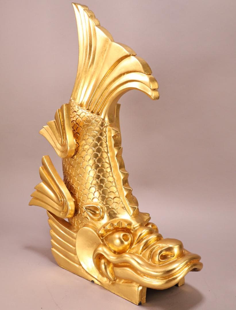 BK261　金鯱鉾　しゃちほこ　一対　鬼瓦　屋根瓦　置物　明石城　平成十二年