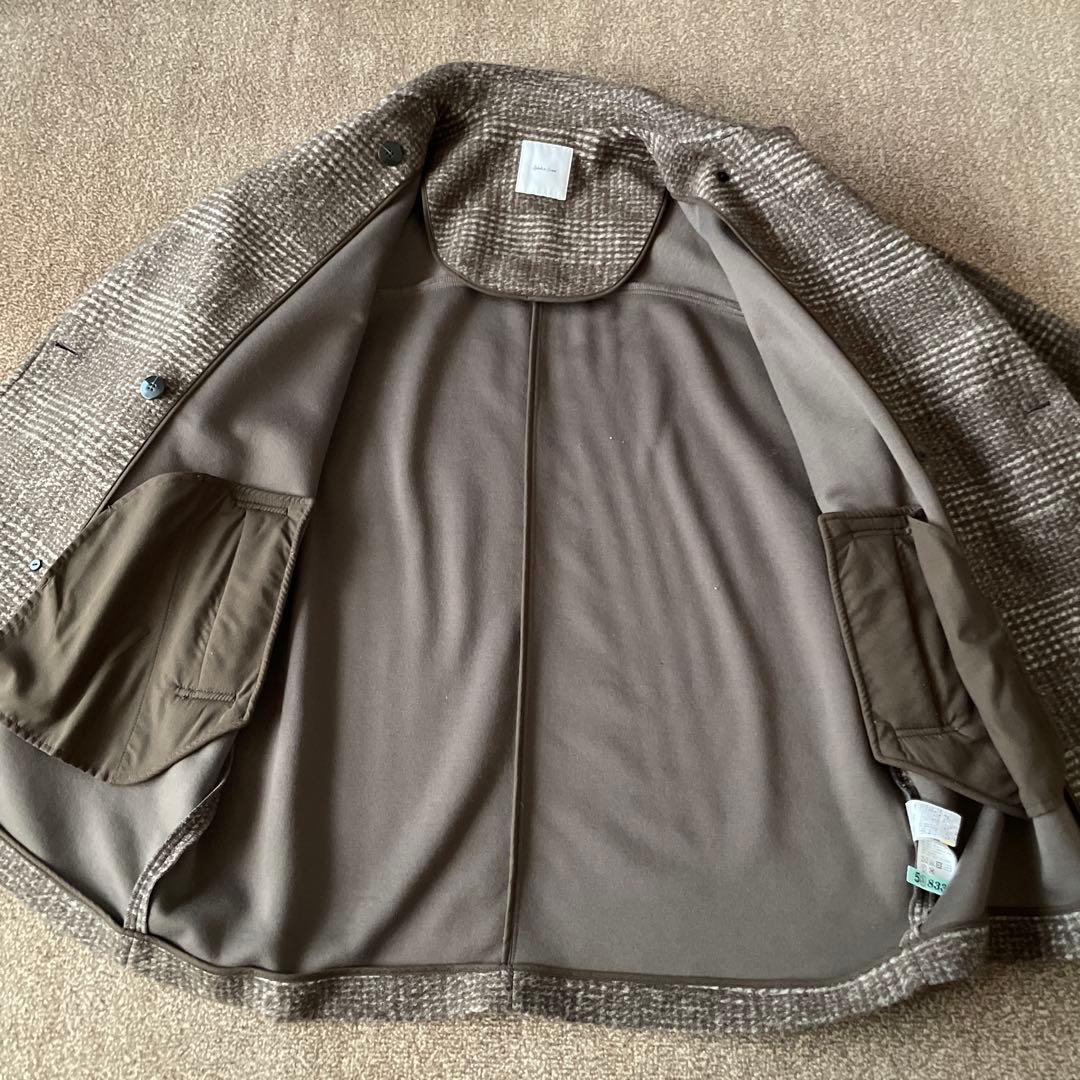 北川景子着用＊スピック＆スパン＊Wスライバーチェックハーフコート ブラウン38