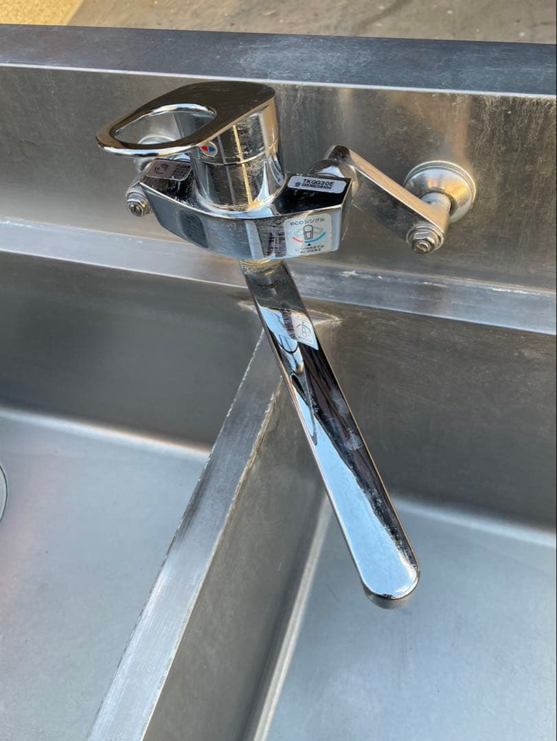 業務用 2槽シンク 混合水栓付き 幅1200×奥600×高さ850+150 大阪