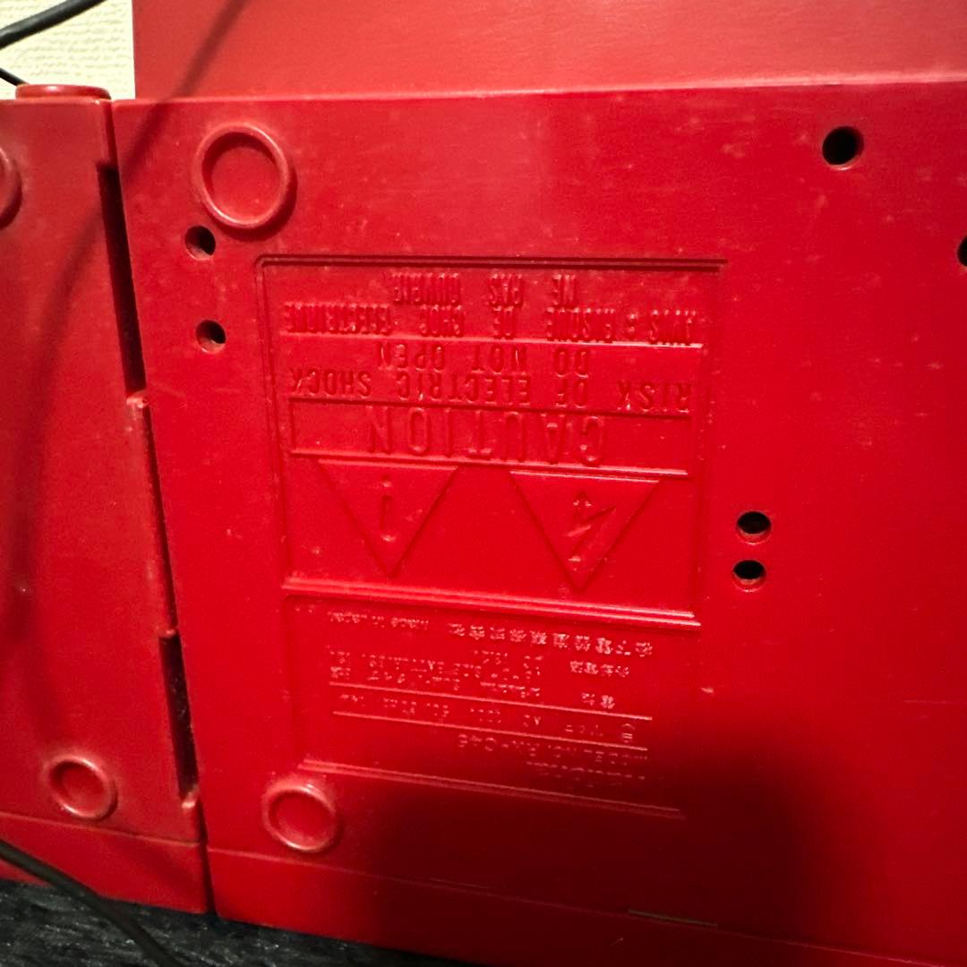 名機! National RX-C45 ラジオカセット 赤 レッド 昭和レトロ