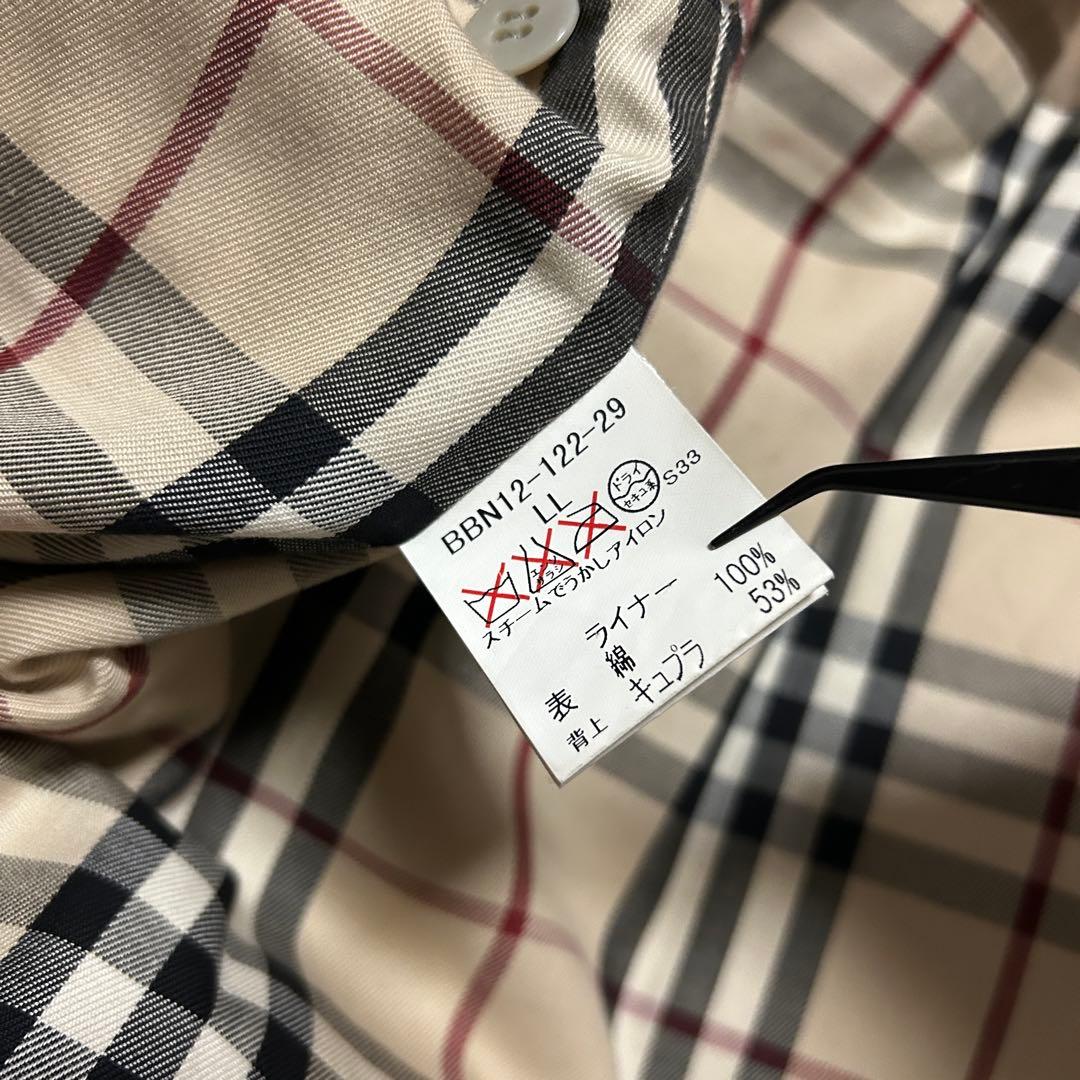 【LL】バーバリーロンドン フーデッドコート ダウンライナー ノバチェック 黒