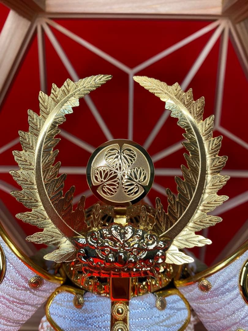 徳川家康公之兜　東京久月　五月人形　兜飾り　秋田杉　加茂　組子細工