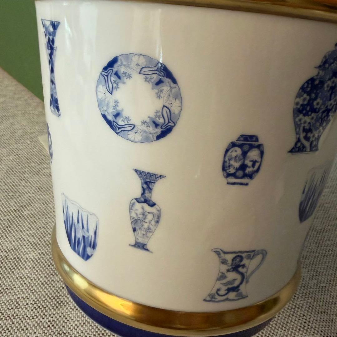 深川製磁　ブルーチャイナ　ワインクーラー　希少