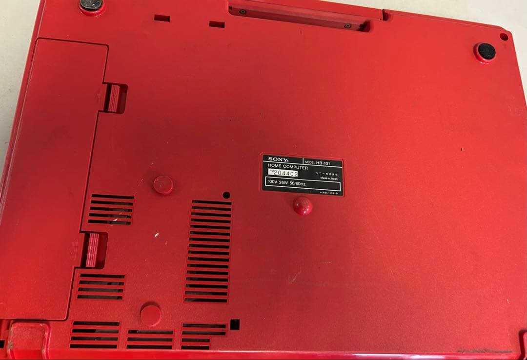 SONY MSX HB-101 本体 赤 電源未確認 ジャンク