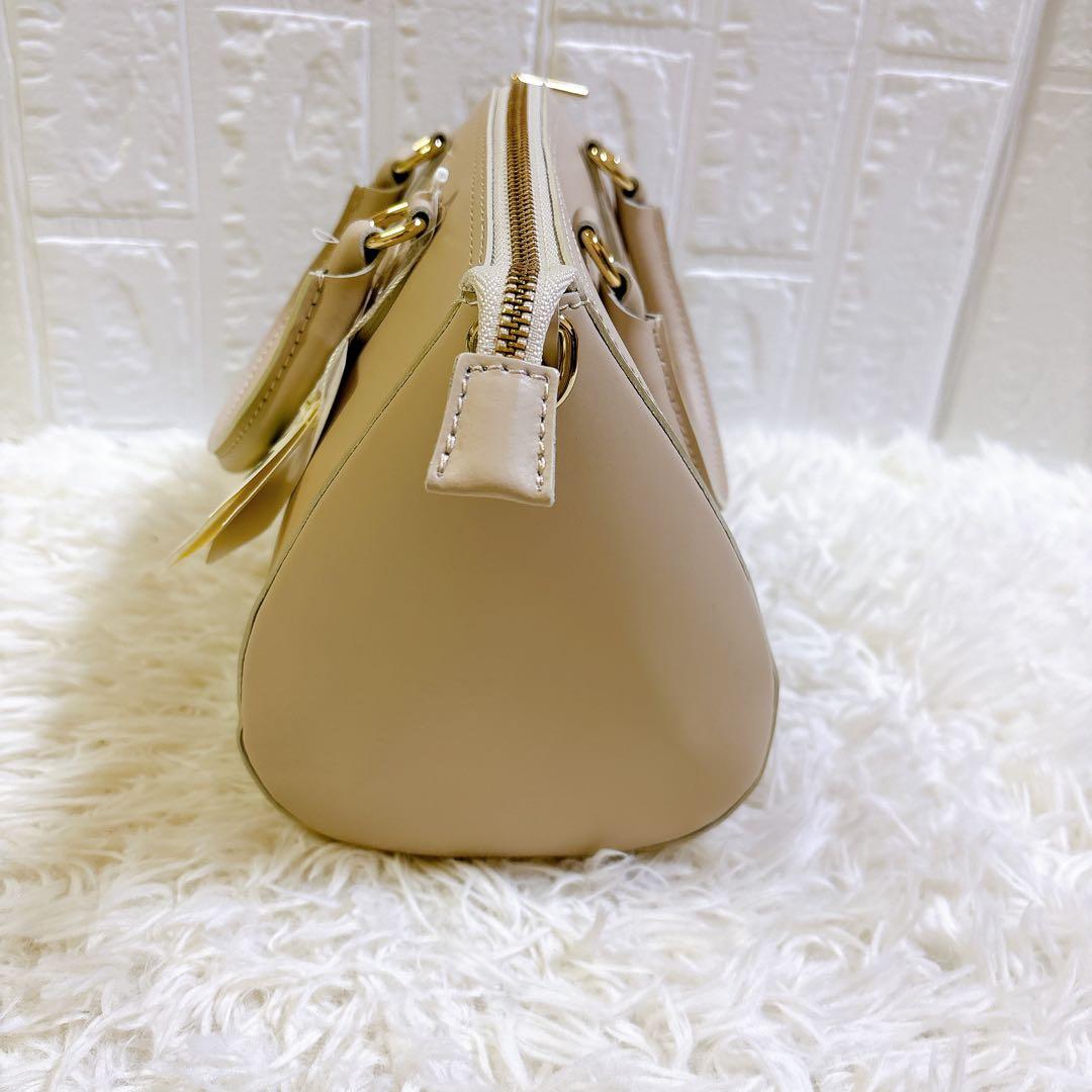 【未使用タグ付】　ミロス 2WAY レザー　イタリア製　ボストンバッグ　ベージュ