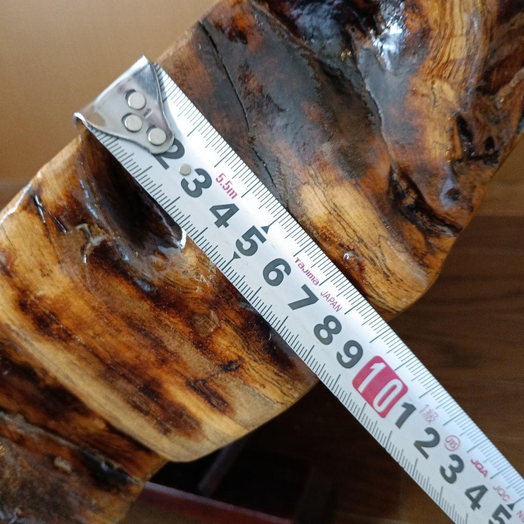 天然木　黒柿置物 樹齢150年以上の希少黒柿の置物