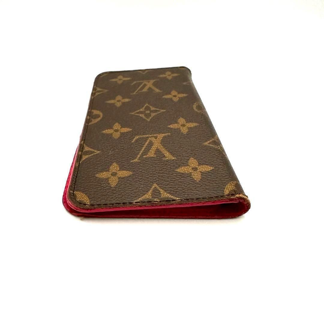 iPhone Xケース　ルイヴィトン　フォリオ　モノグラム　手帳型　ピンク