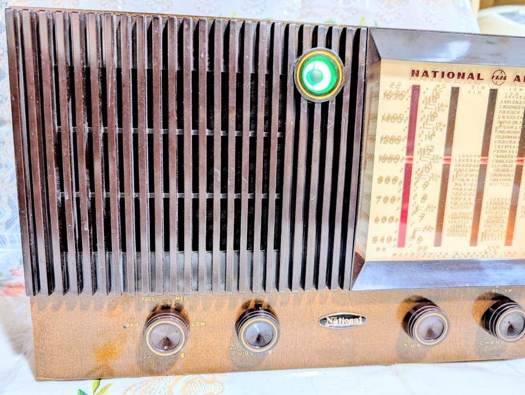 【国際版】ナショナルST真空管ラジオ　アイ付QA-700　Bluetooth付