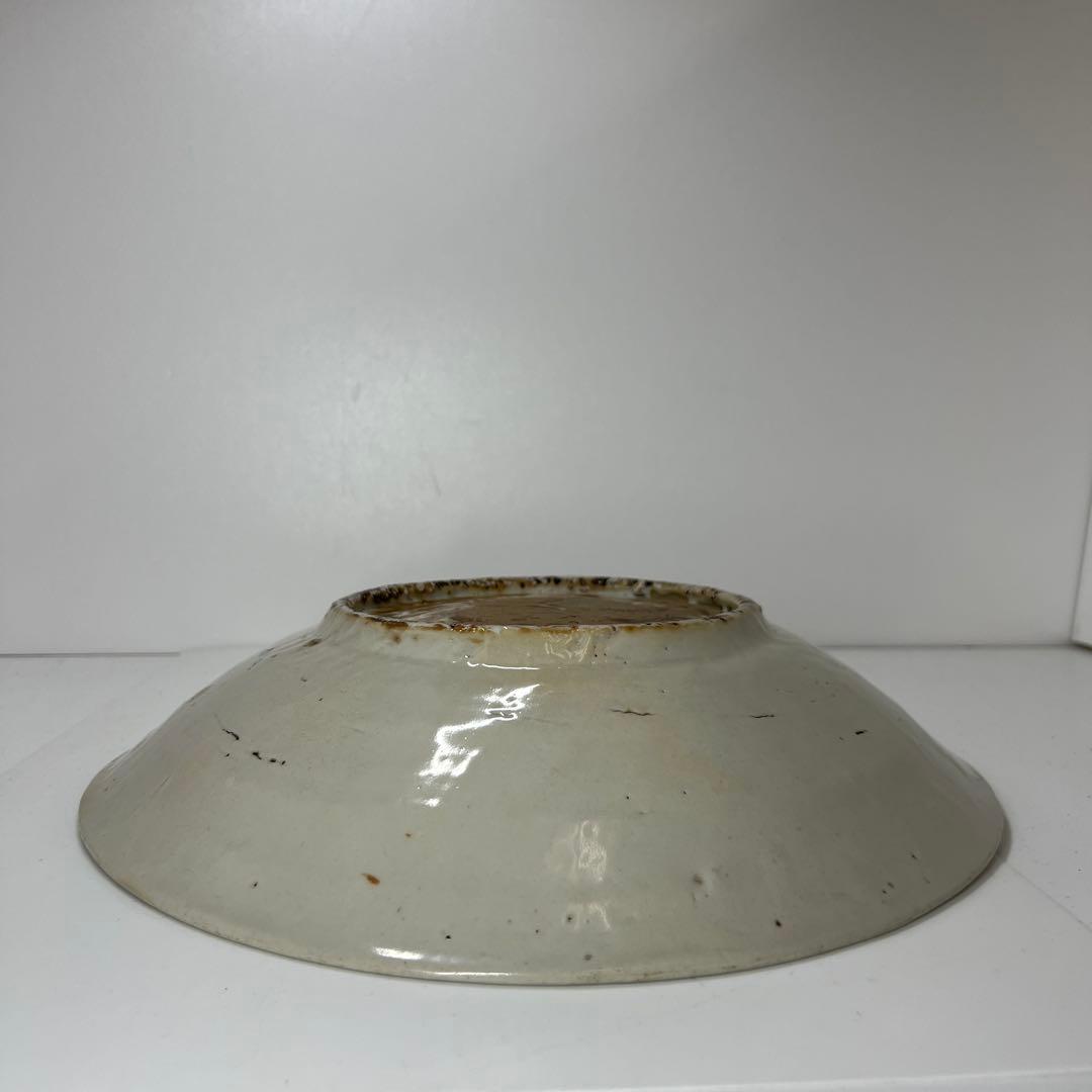 中国明時代 呉州赤絵大皿 木箱付 直径33cm 東キ7-0901☆2F トコト