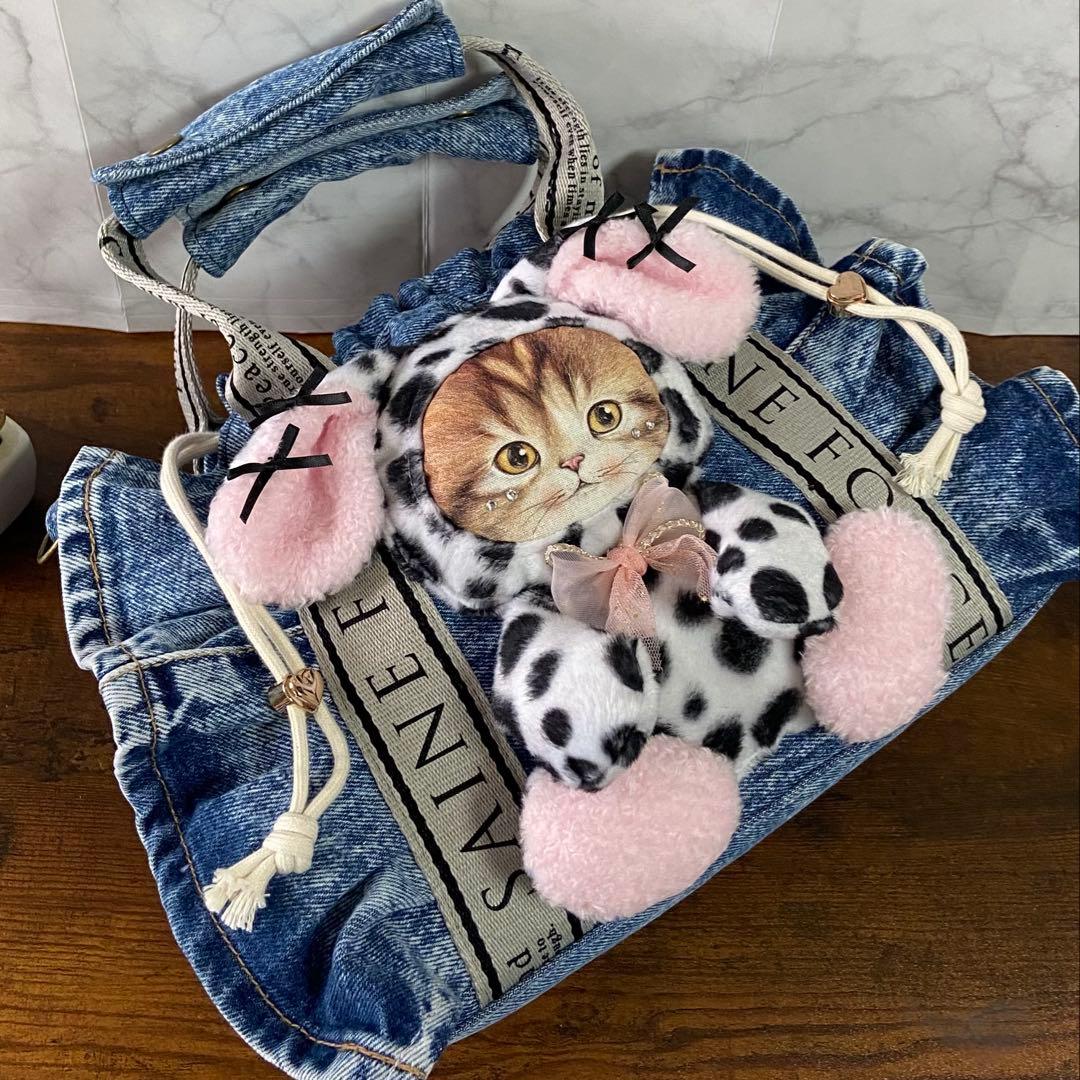 c*o様 コヤンイサムチョン デニムリメイク【フリルバッグ】トートバッグ ハンド